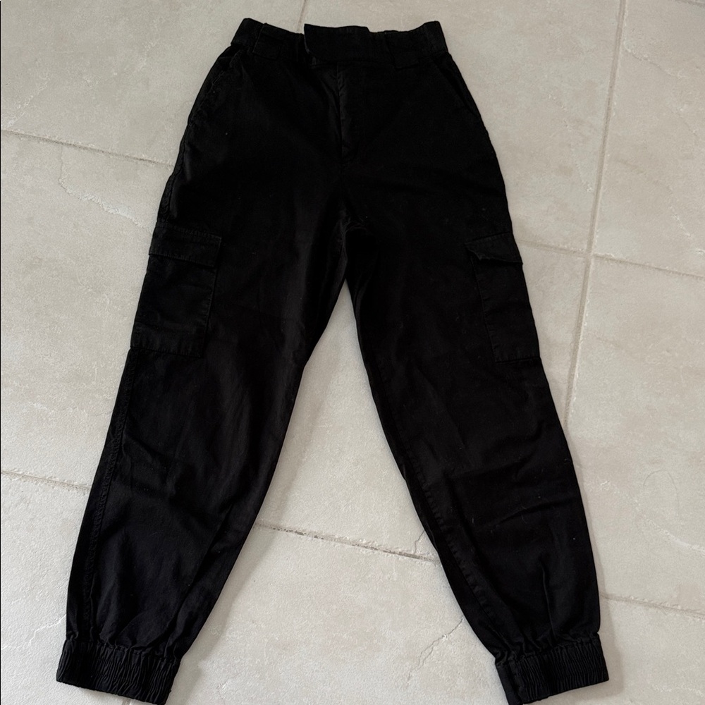 Stradivarius Black Cargo Joggers